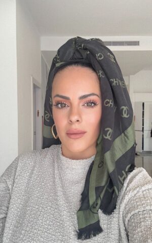 לונג כותנה דו צדדי C ירוק זית